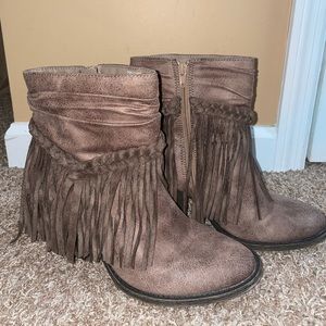 Fringe Booties (Size 9)